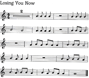 Musical Score for Losing You Now