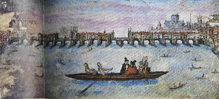 Rowing across the Thames - with only one bridge this was the norm!